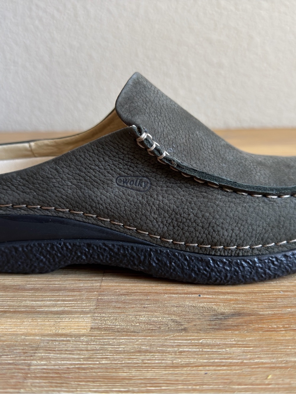 Wolky Women's Green Leather Roll Slide Lined Mules Comfort Shoes EU41 / US10.5 - Picture 5 of 13